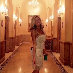 Aidan Matton Fringe and Sparkle Dress